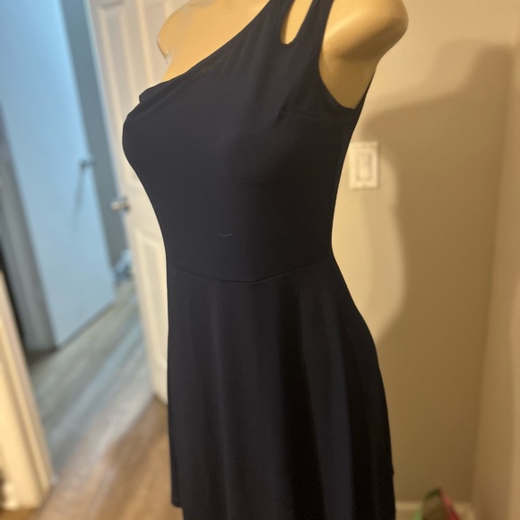 Navy Blue Brand New fitted flare one shoulder dress - Picture 4 of 4